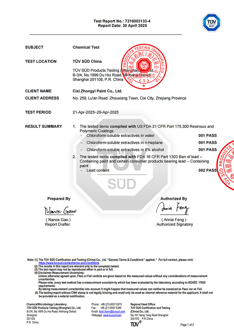 FDA Certification